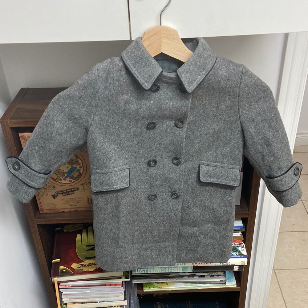 Vintage Marmair Tailored Garment Gray Double-Breasted Kids Coat